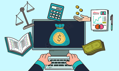 會計(jì)結(jié)算插畫圖片下載-正版圖片400176397